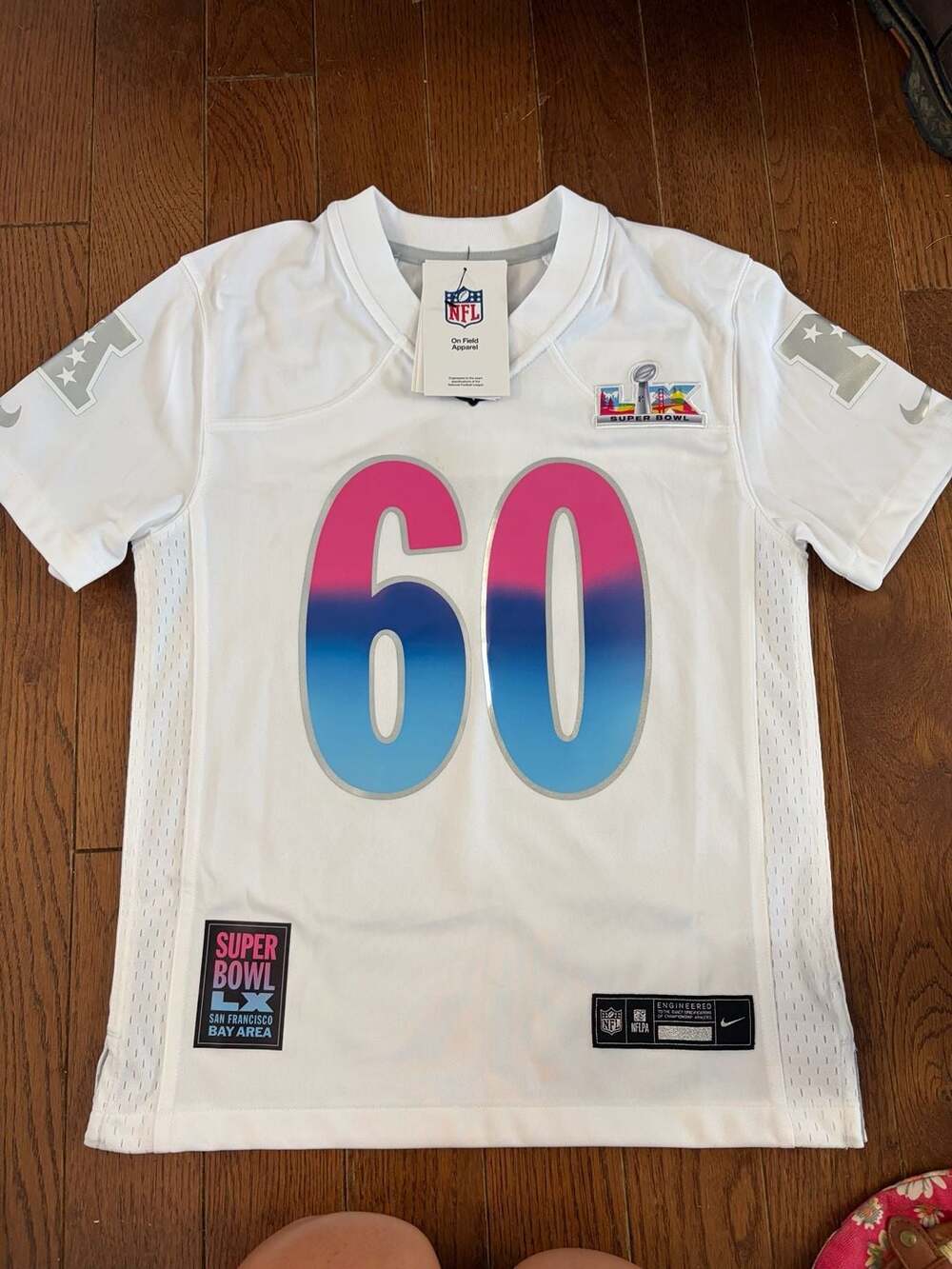 Nike Super Bowl LX Youth Game Fashion Jersey Number 60